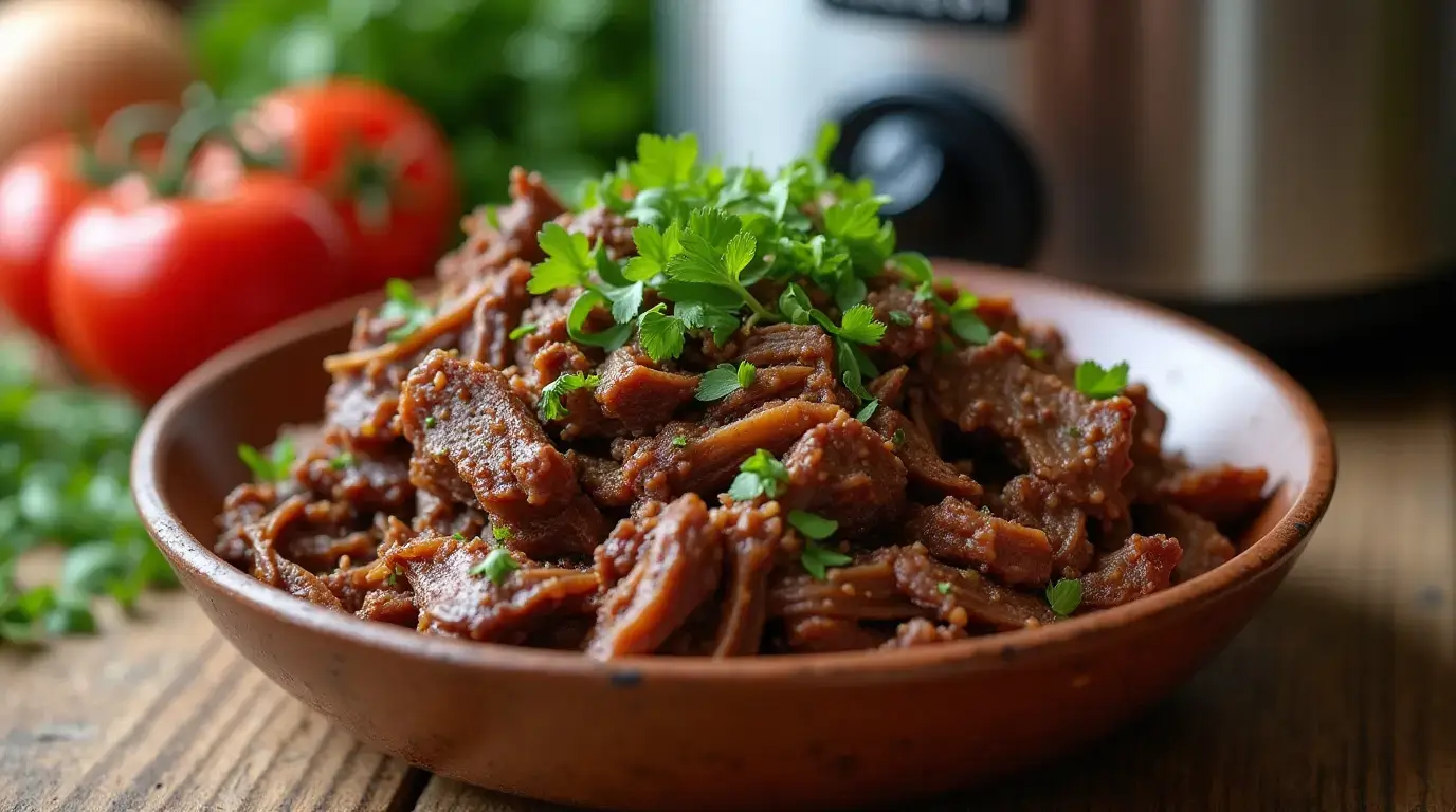 shredded beef crock pot
