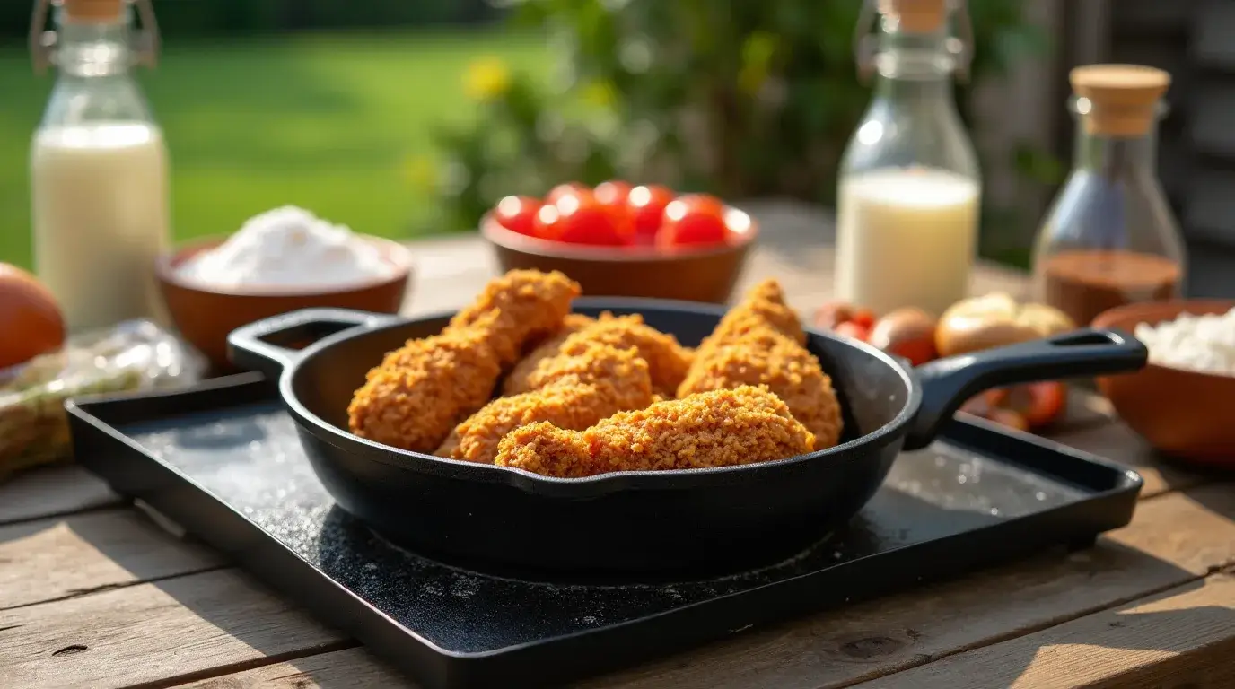 Fried Chicken on a Blackstone Griddle