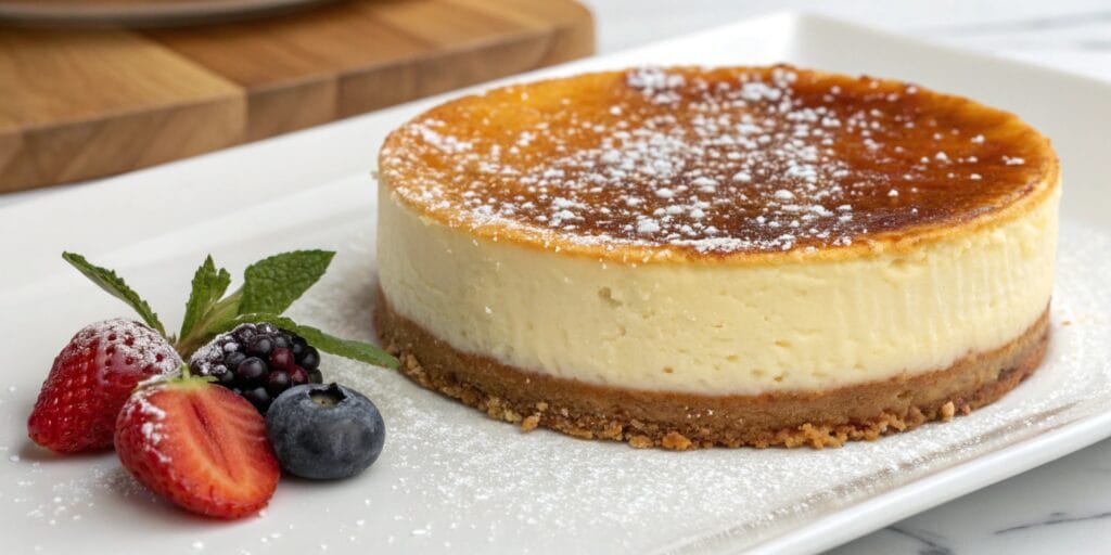 What is creme brulee cheesecake made of?
