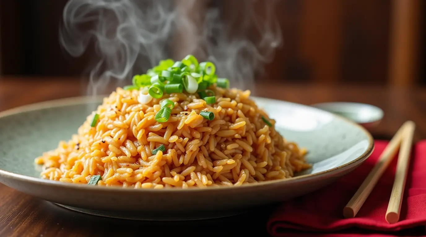What gives Chinese fried rice its taste?