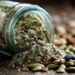 Bariatric seed recipe for weight loss in a glass jar