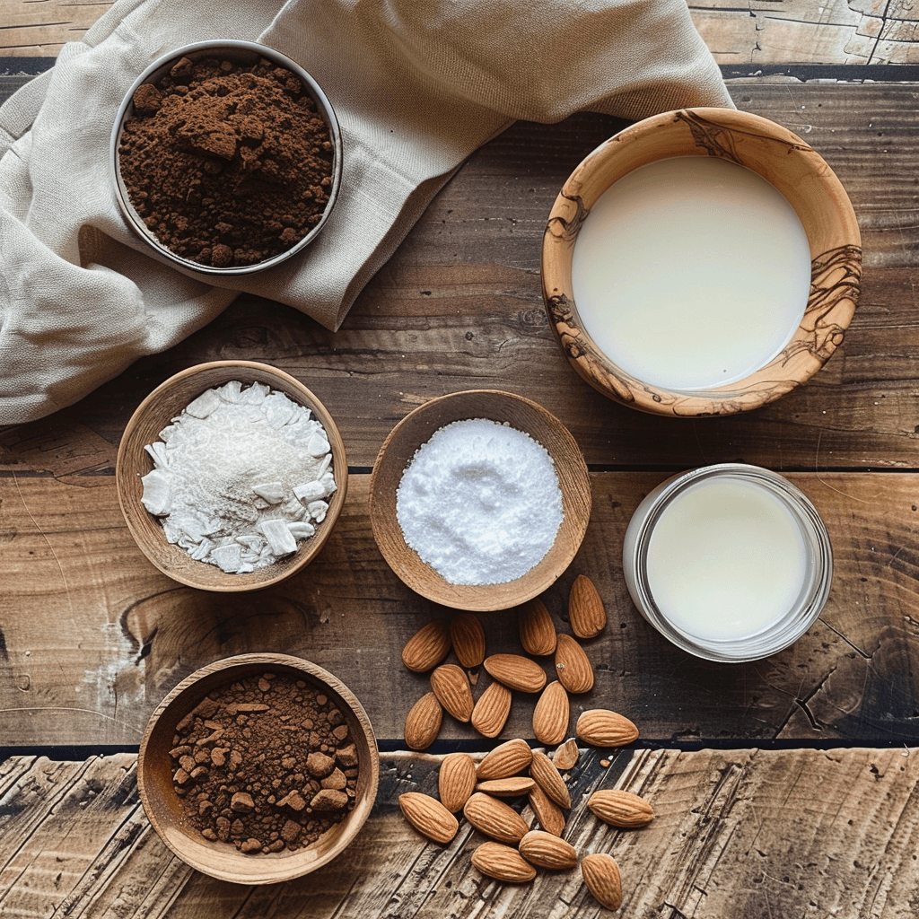 Ingredients for Almond Joy creamer recipe