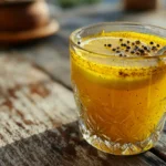 Turmeric for weight loss recipe in a glass