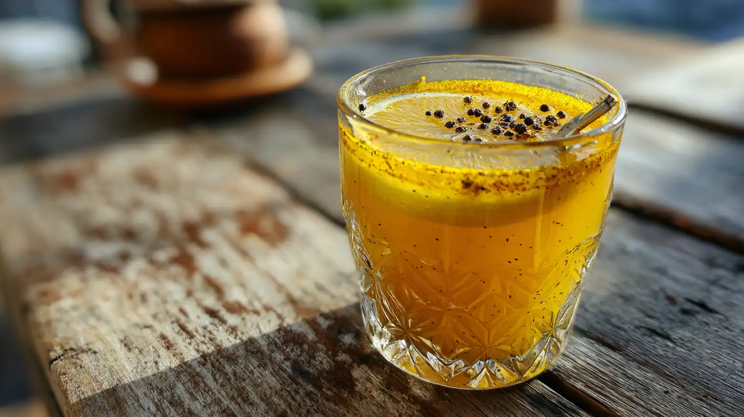 Turmeric for weight loss recipe in a glass