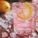 pink salt recipe with lemon in glass
