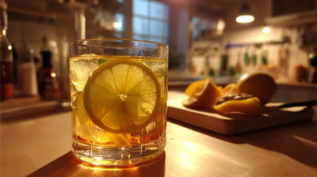 japanese mounjaro recipe with apple cider vinegar in a clear glass