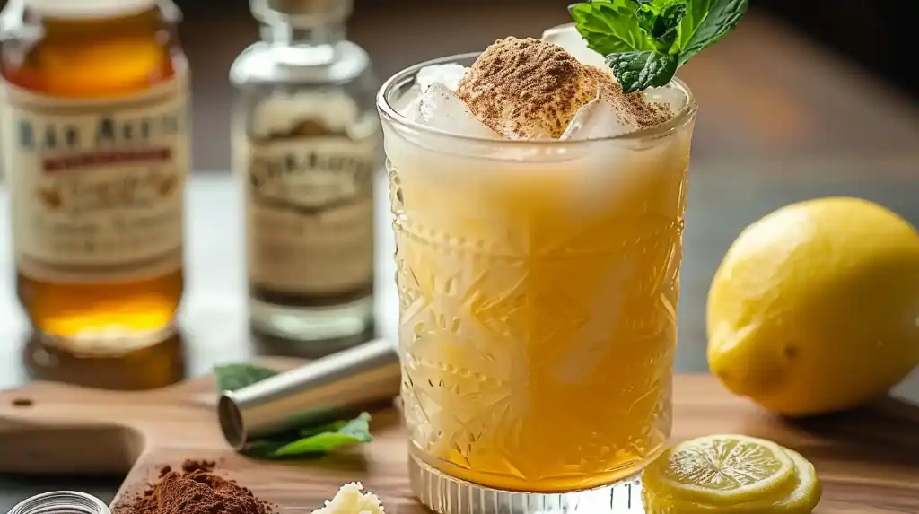 Homemade Mounjaro recipe for weight loss drink with pink salt and lemon