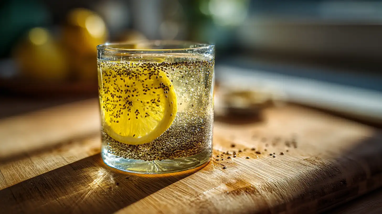 Natural ozempic drink recipe for weight loss with chia and lemon
