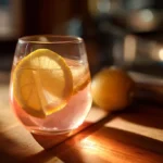 Homemade Mounjaro recipe with pink salt in glass