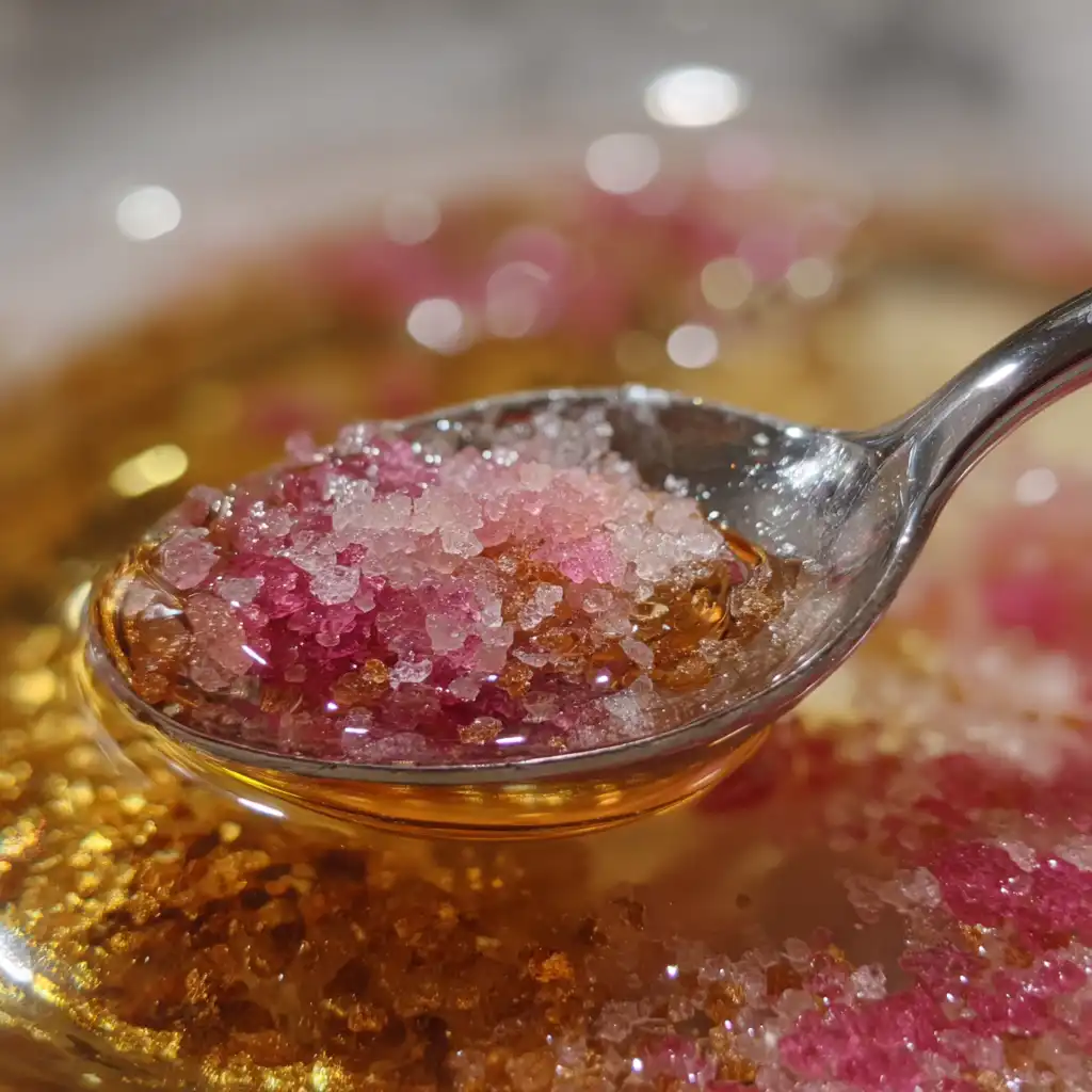 Mixing pink salt and ACV for Mounjaro recipe
