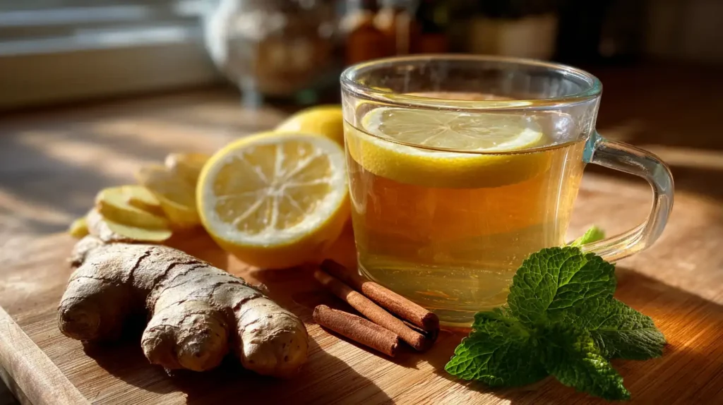Lemon balm natural Ozempic recipe with lemon and cinnamon