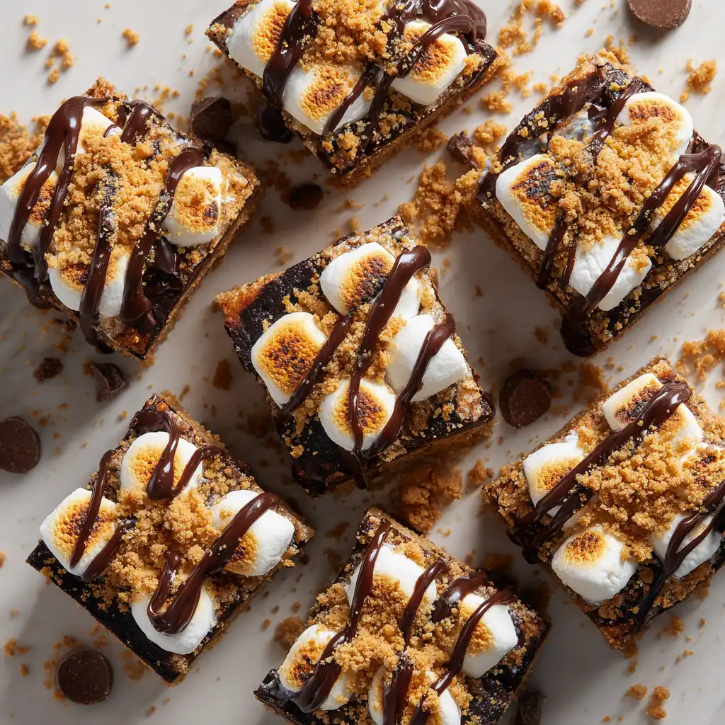 s’mores dessert with toasted marshmallow topping